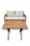 Hanah Home Fatsa Conjunto de Jardín Beige 2+1+1